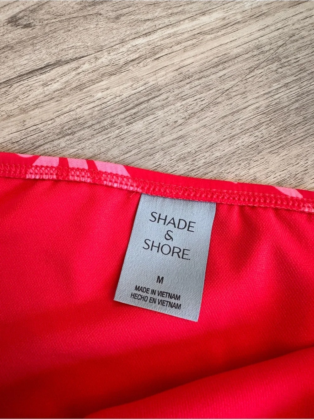 Shade & Shore Pink Floral Low Rise Cheeky Bikini Bottom M